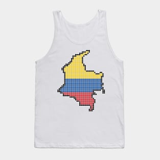 Colombia in Blocks 8-bit Tank Top